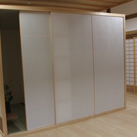 越前手漉き襖紙・本鳥の子　in 四天王寺・客殿