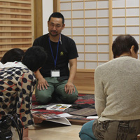 越前手漉き襖紙・本鳥の子　in 四天王寺・客殿